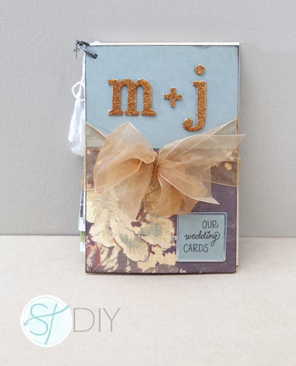 Wedding Card MiniAlbum from SomethingTurquoisecom Two pieces of cardboard